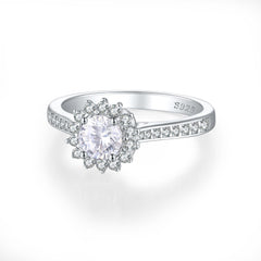 925 Silver Sunflower Wedding Band