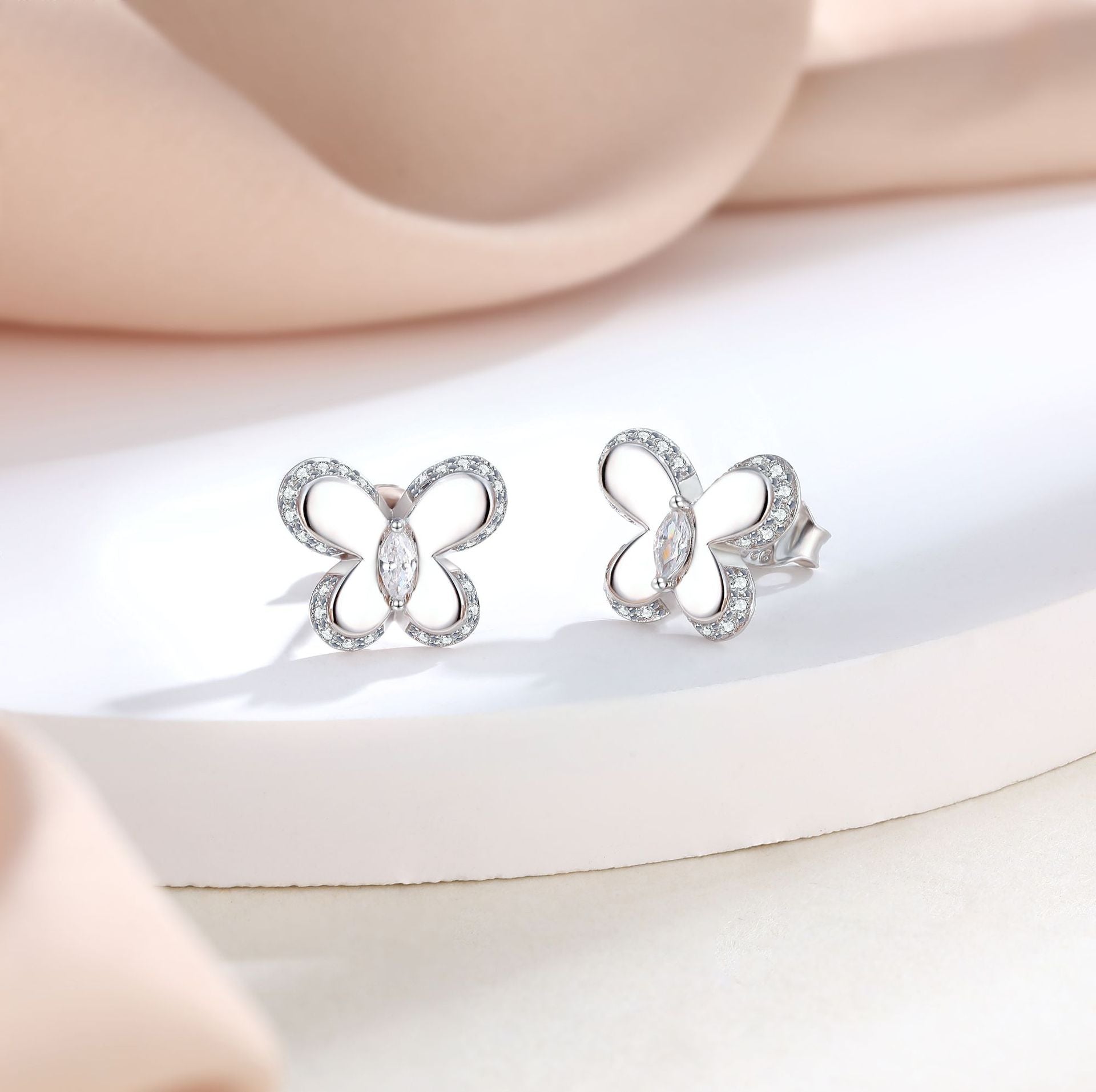925 Silver Butterfly Ring Necklace Earrings Bracelet