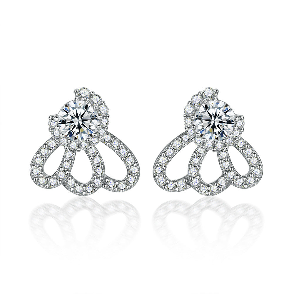 925 Silver Crown Ring Necklace Earrings Bracelet
