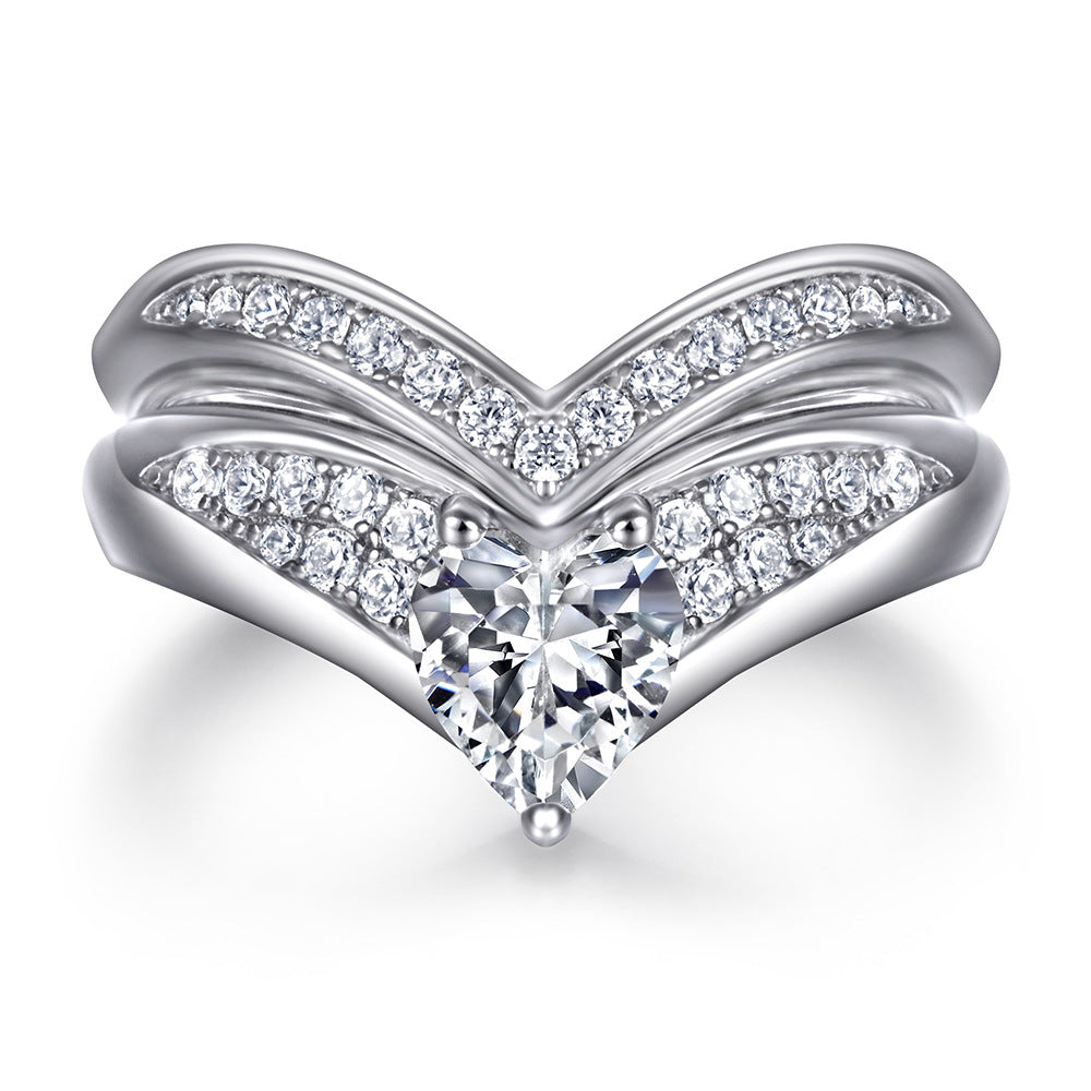 925 Silver Multi type CZ Ring
