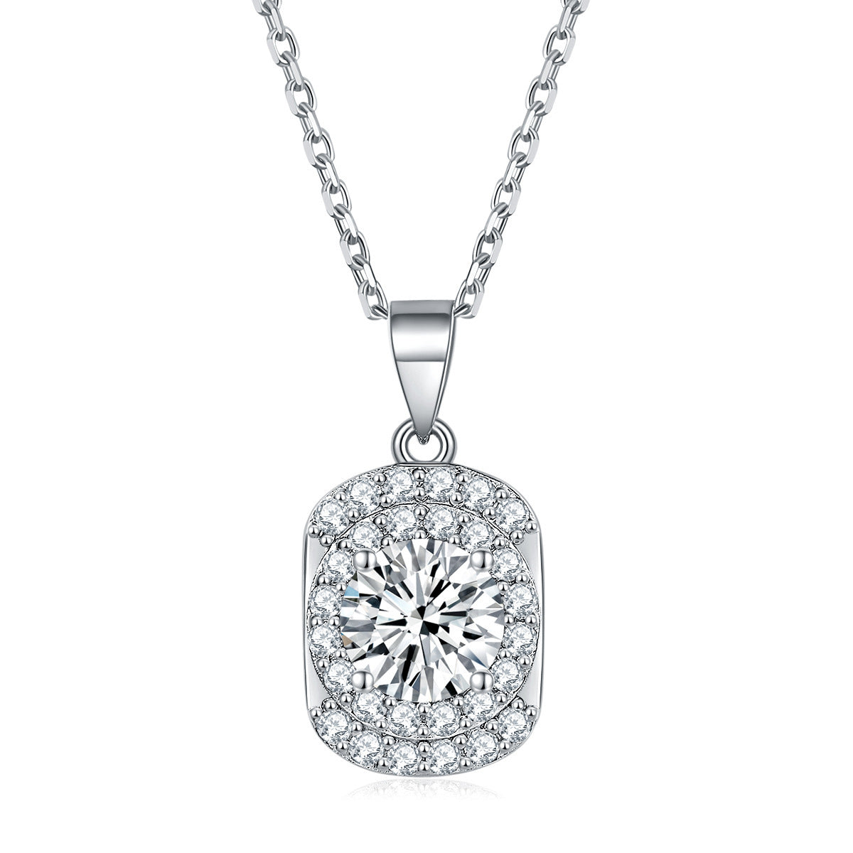 S925 Silver Natural Gemstone Zircon Pendant Necklace