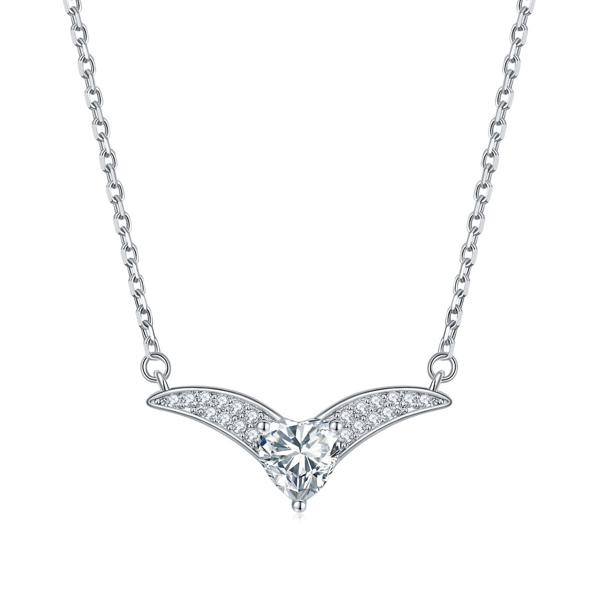 S925 Sterling Silver Zircon Necklace Elegant
