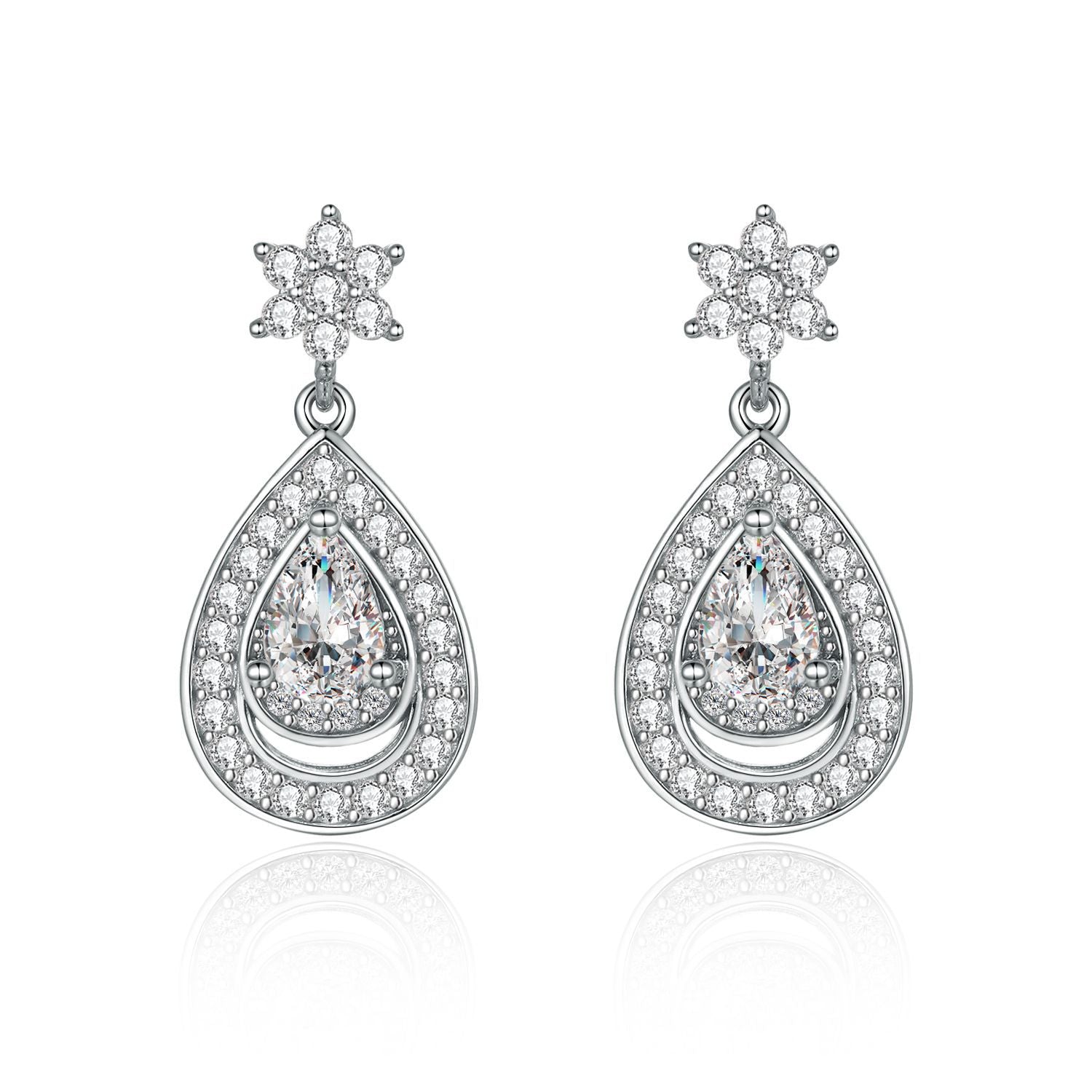 925 Silver Ring Necklace Earrings Bracelet Set
