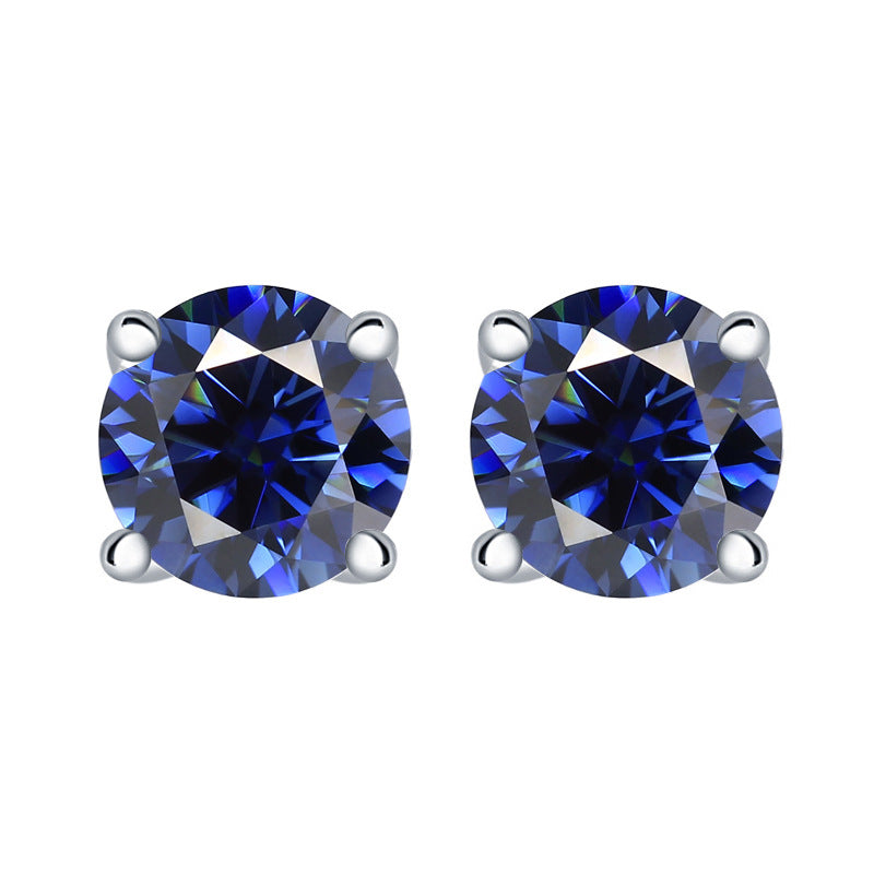 925 Silver Round Solitaire Zirconia Studs