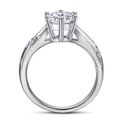 925 Silver 1ct Six-Prong Solitaire Ring