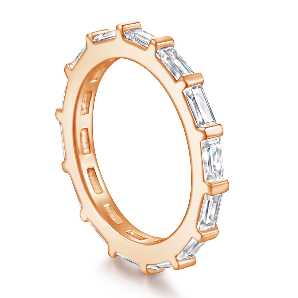 925 Silver Princess Cut Full Eternity Ring