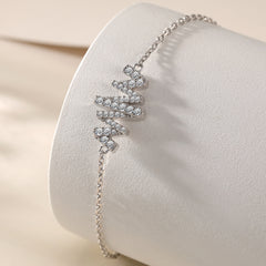 S925 Letter Bracelet - Trendy Silver Jewelry