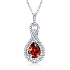 S925 Silver Peridot Rose Gold Necklace