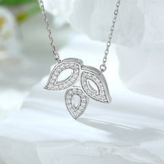 S925 Silver Clover Leaf Pendant Necklace