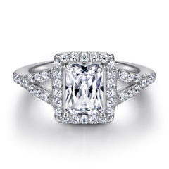 925 Silver Rectangle CZ Ring - Index Finger Jewelry