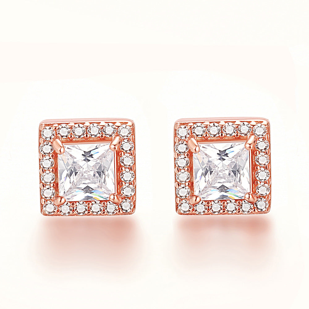 925 Silver Trendy Hearts & Arrows Studs