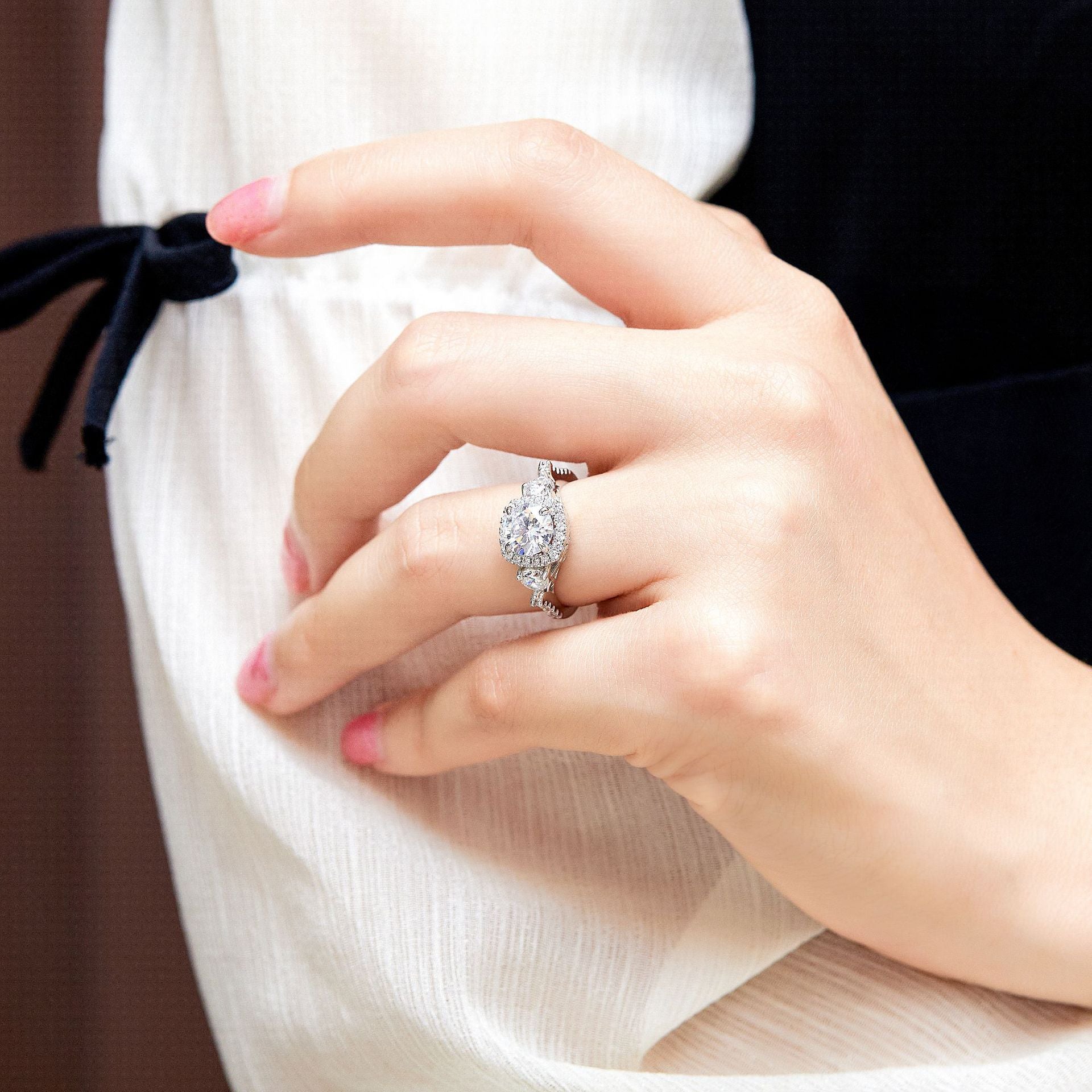 925 Silver Diamond-Like Solitaire