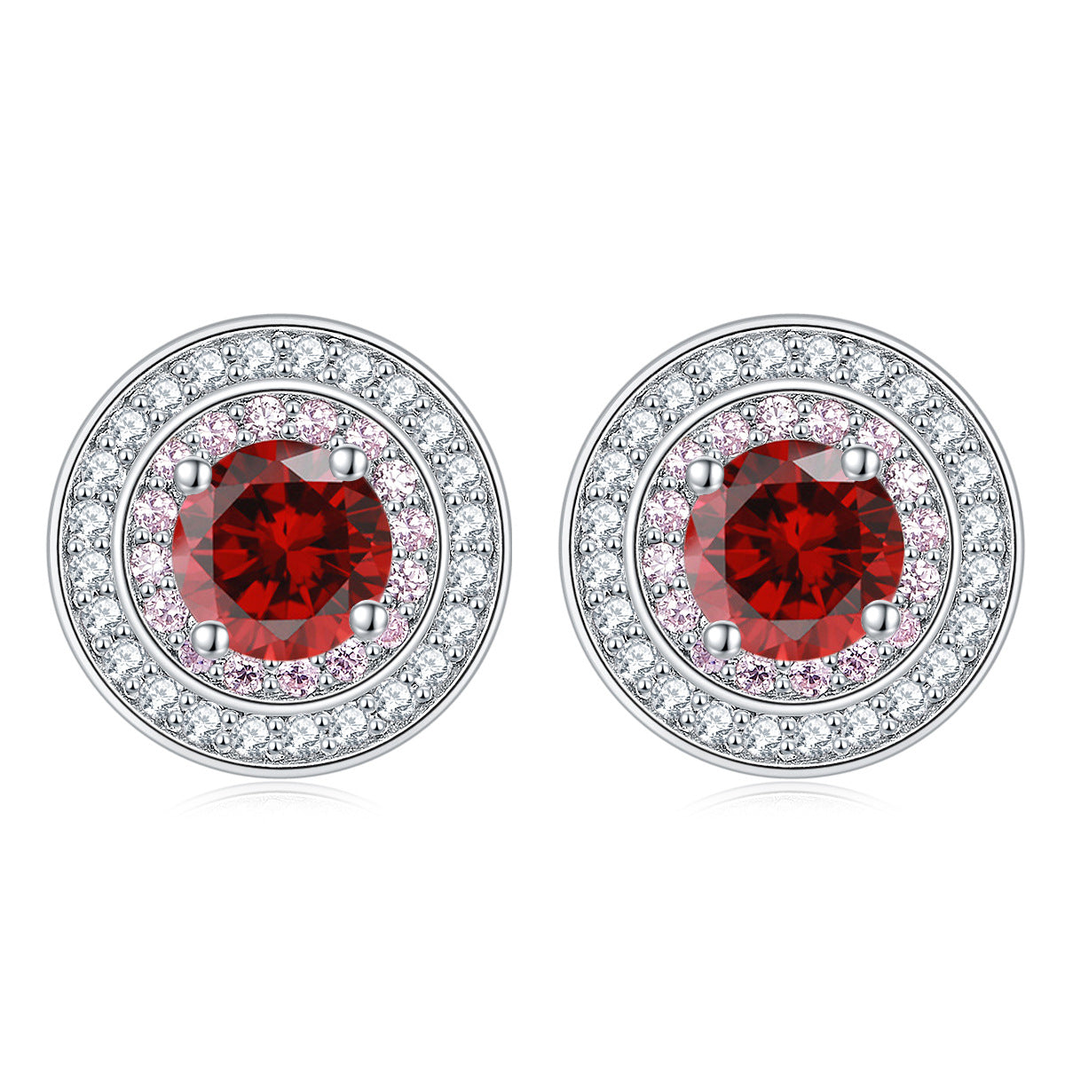 925 Silver Micro-Pavé Circle Studs