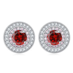 925 Silver Micro-Pavé Circle Studs