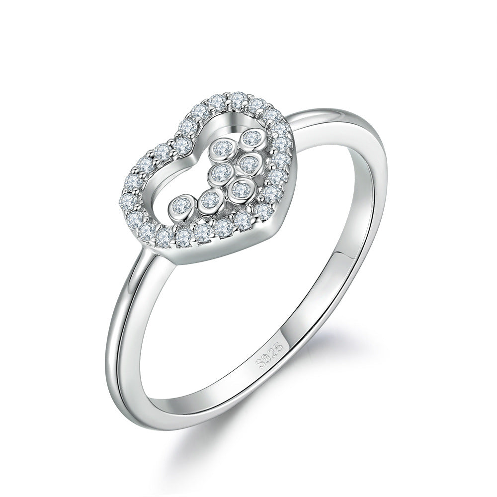 925 Silver Butterfly Pavé Band