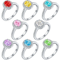 S925 Silver 1.5ct Gemstone Ring - Icy Cut 6x8mm
