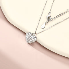S925 Silver Clover Heart Pendant Necklace
