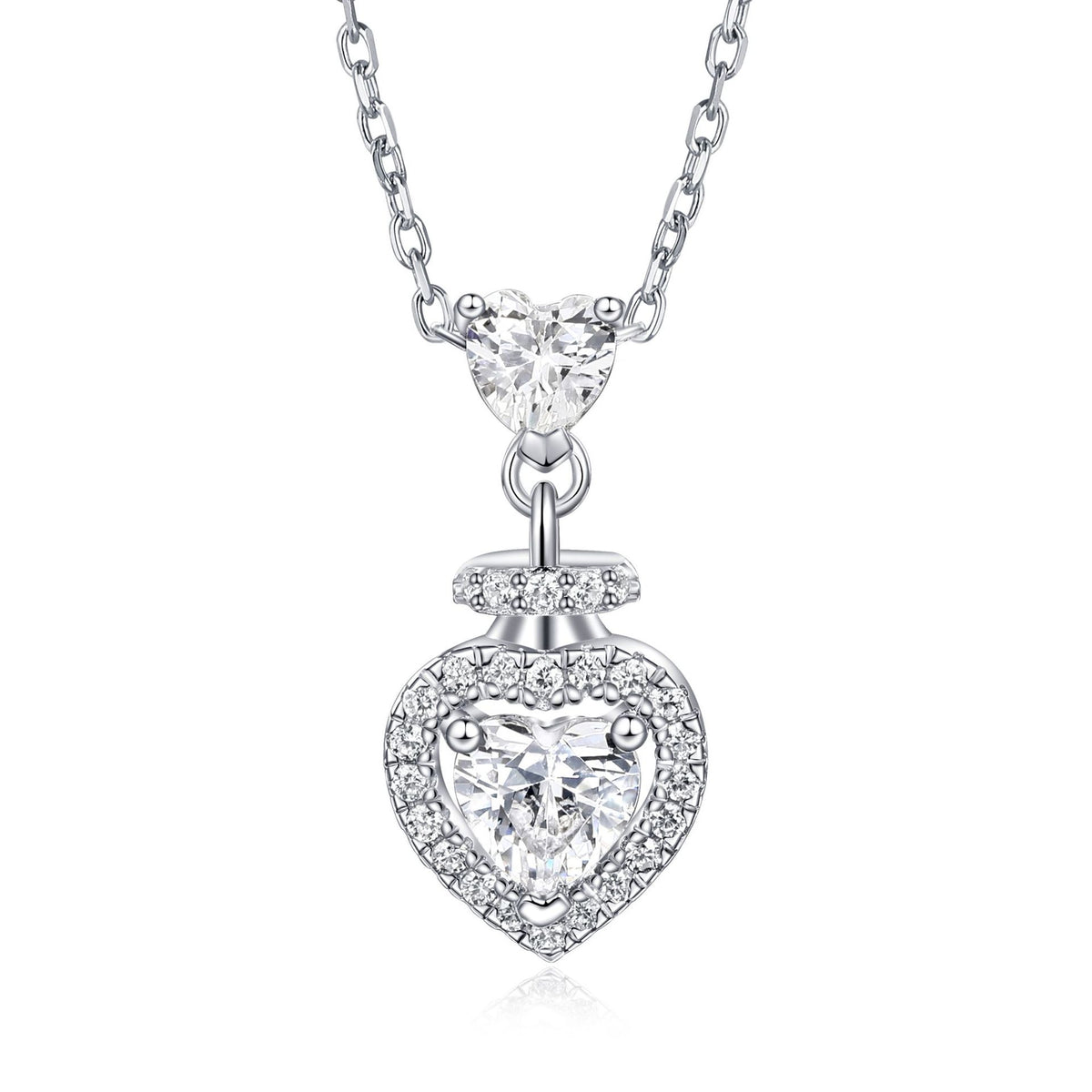 S925 Silver Heart Pendant Necklace