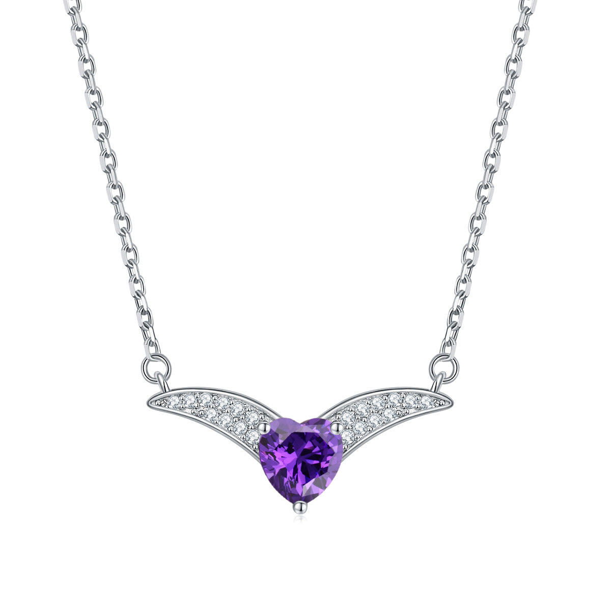 S925 Silver Heart Zodiac Necklace