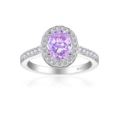 S925 Silver 1.5ct Gemstone Ring - Icy Cut 6x8mm