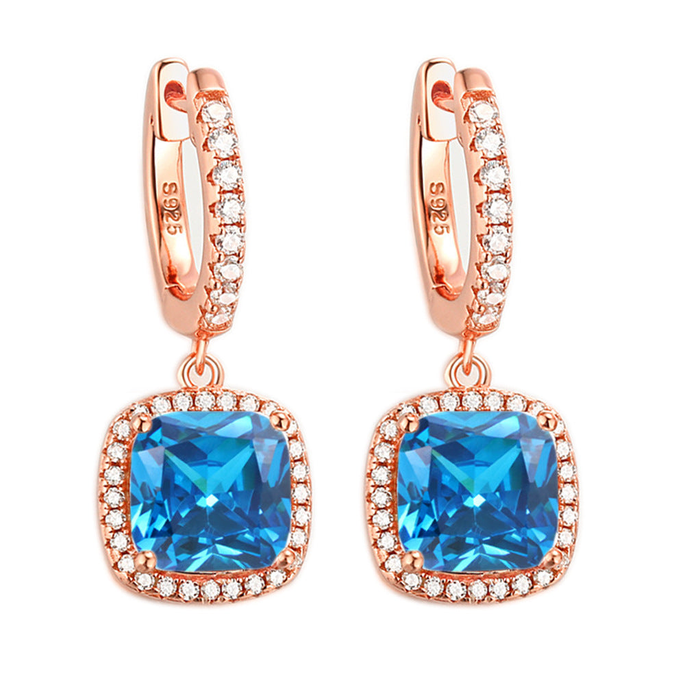 925 Silver Zirconia Hoop Earrings