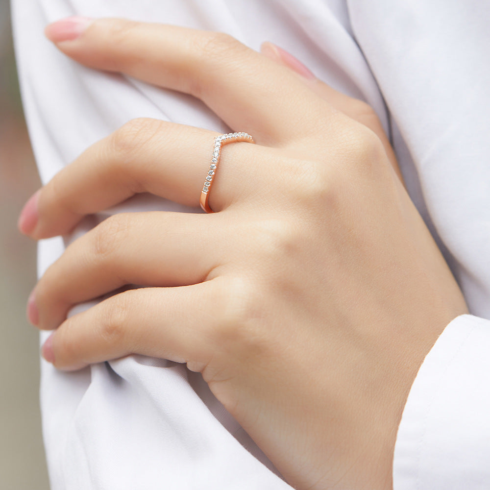 S925 Silver CZ Eternity Band - Minimalist Index Ring