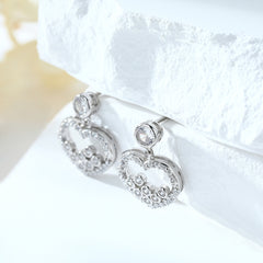2025 S925 Silver Heart Stud Earrings