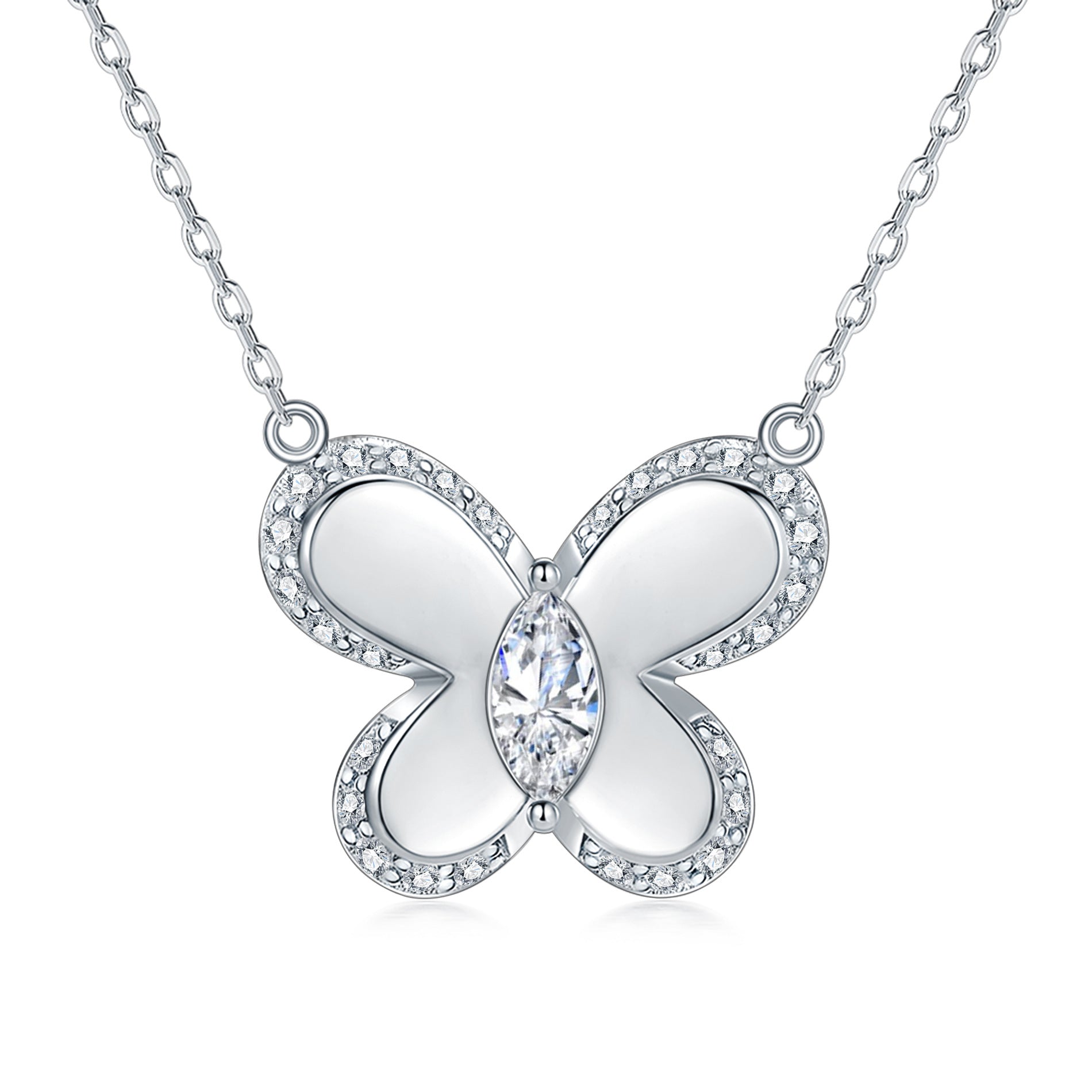 925 Silver Butterfly Ring Necklace Earrings Bracelet