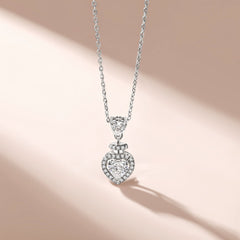 S925 Silver Heart Pendant Necklace