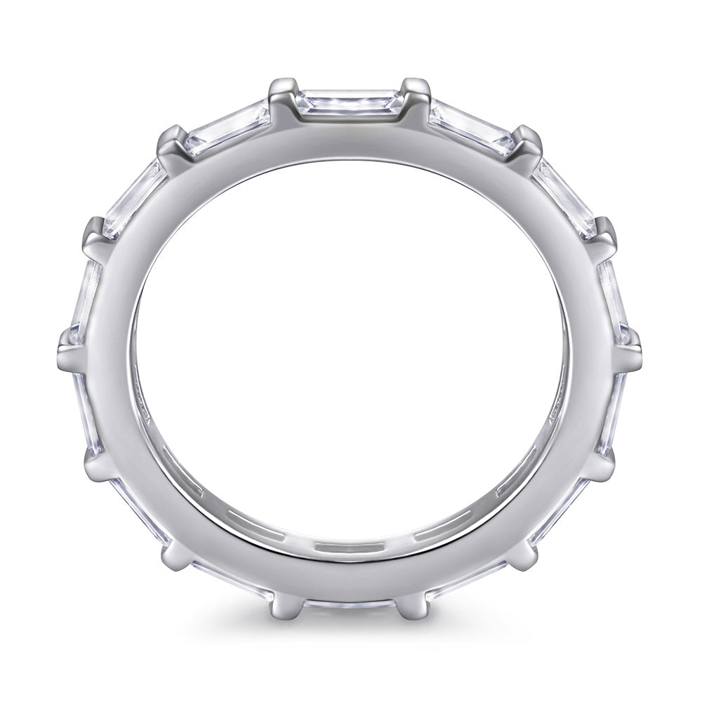 925 Silver Princess Cut Full Eternity Ring
