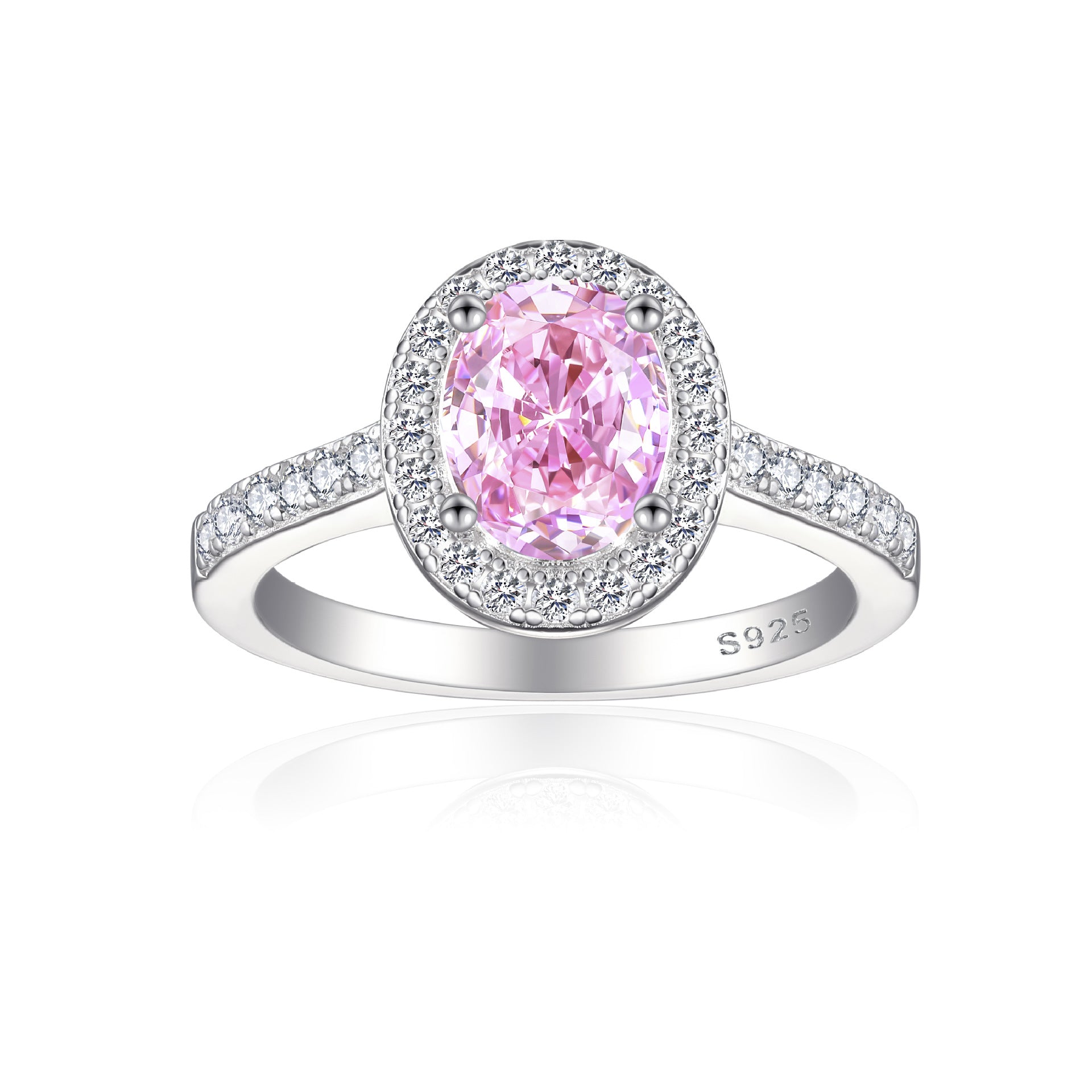 S925 Silver 1.5ct Gemstone Ring - Icy Cut 6x8mm