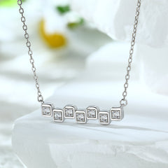 S925 Silver Square Link Necklace