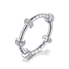 925 Silver Cartier Style Ring Earrings Necklace