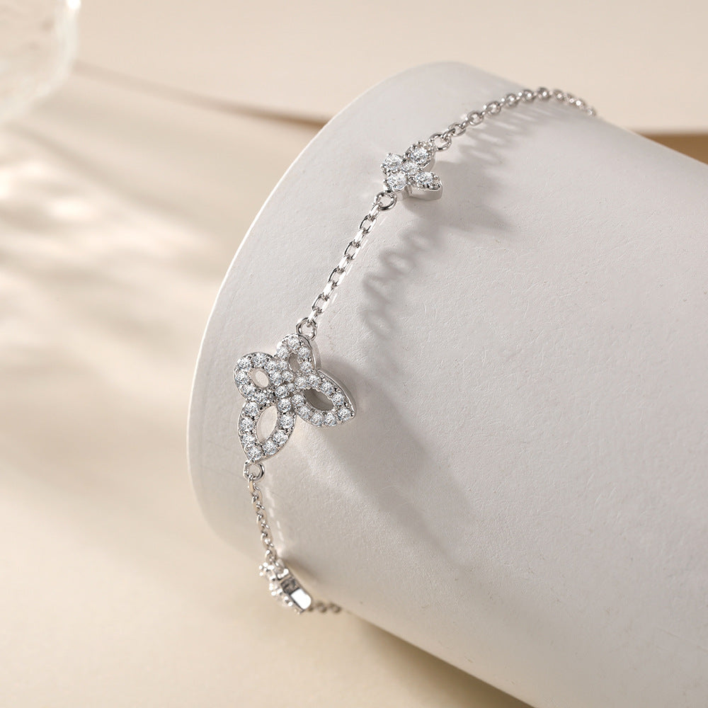 S925 Butterfly CZ Bracelet - Luxe Fairy Jewelry