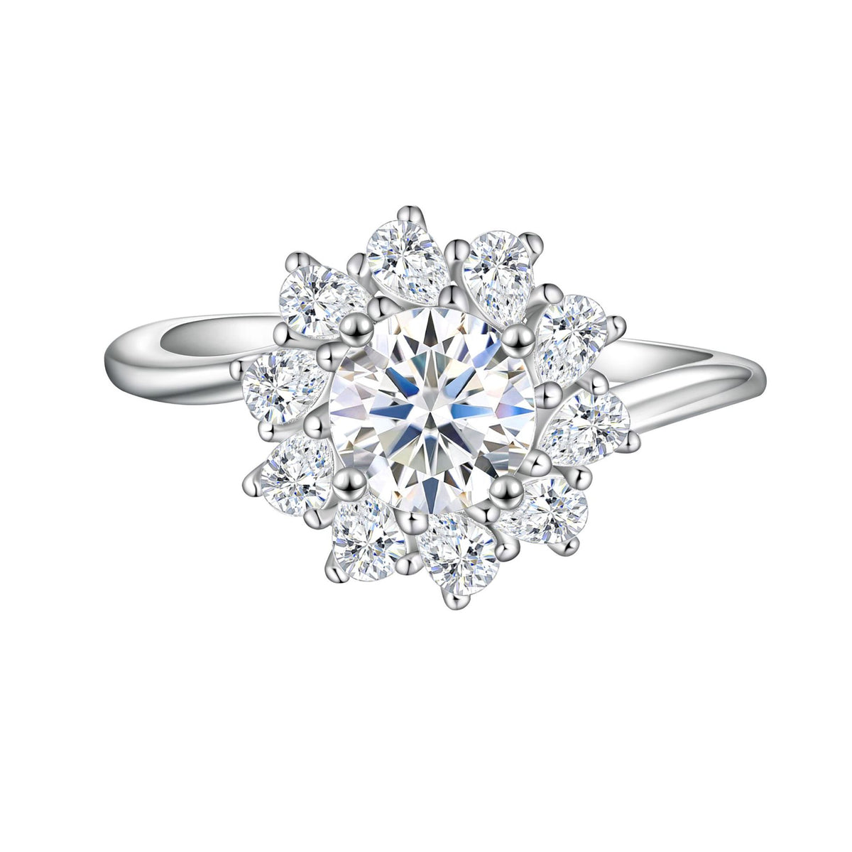 925 Silver Floral Wedding Band