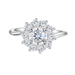 925 Silver Floral Wedding Band