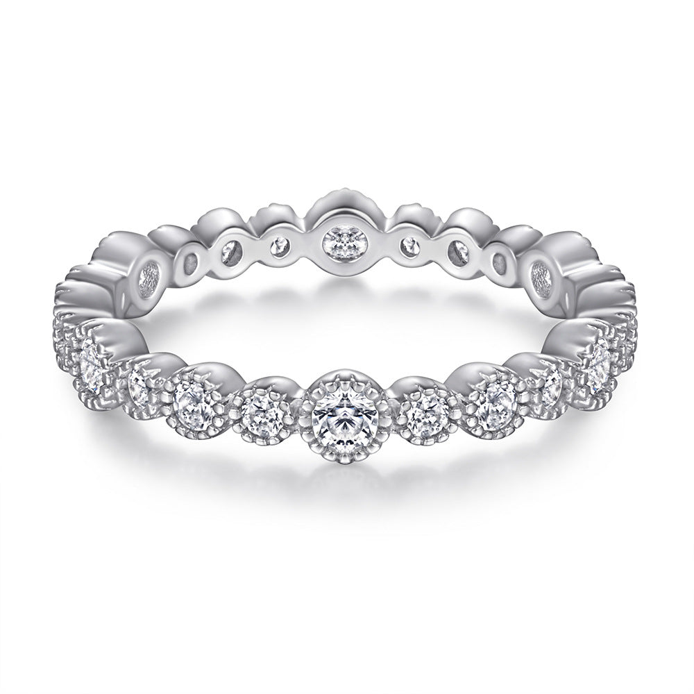 925 Silver Full Band CZ Promise Ring