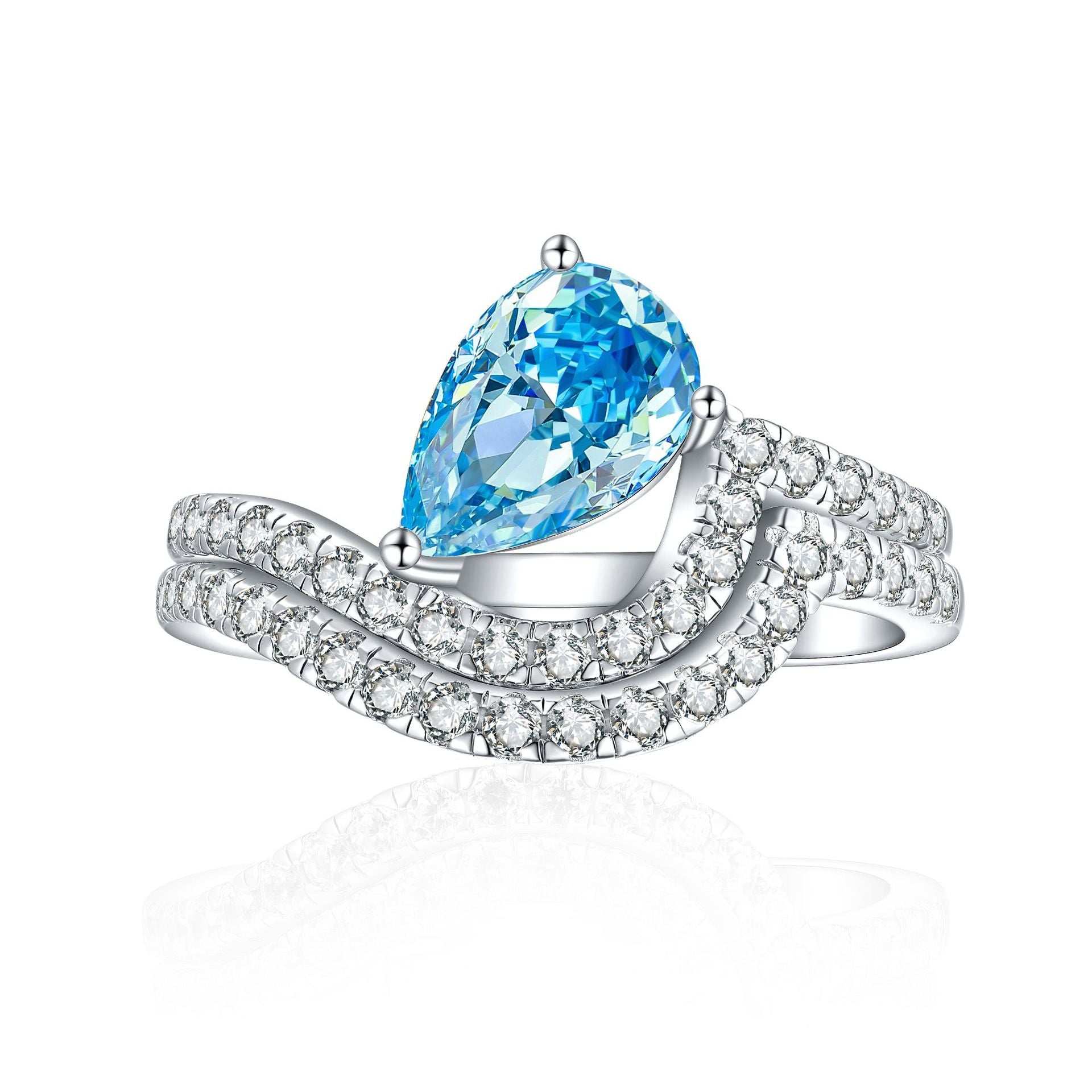 925 Silver Radiant Cut Gemstone Set