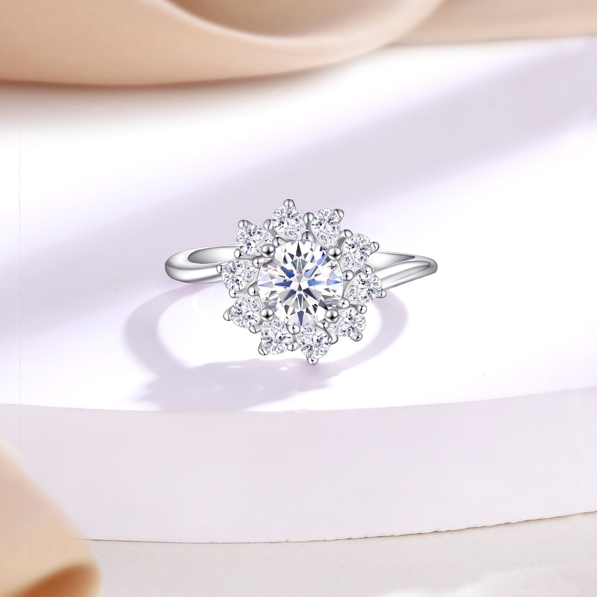 925 Silver Floral Wedding Band
