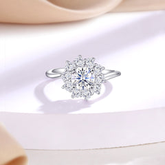 925 Silver Floral Wedding Band
