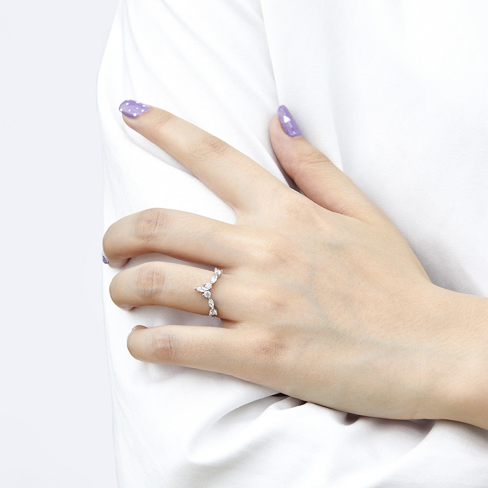 S925 V-Shaped Crown Ring - Statement Index Finger Jewelry