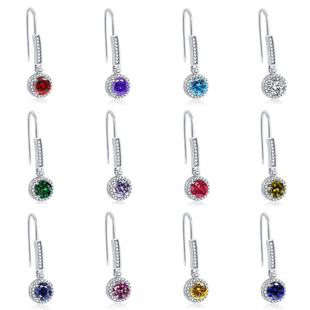 925 Silver Zirconia Drop Earrings