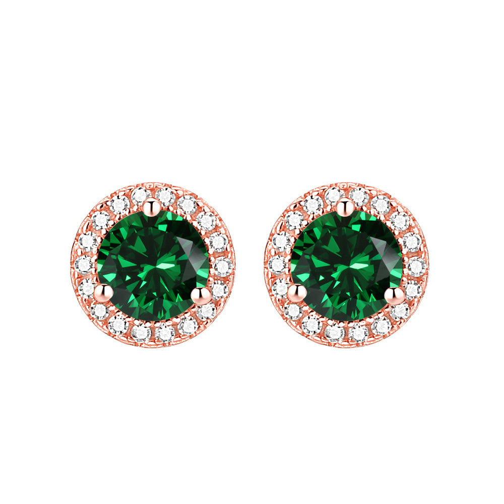 S925 Zodiac CZ Earrings - Birthstone Jewelry