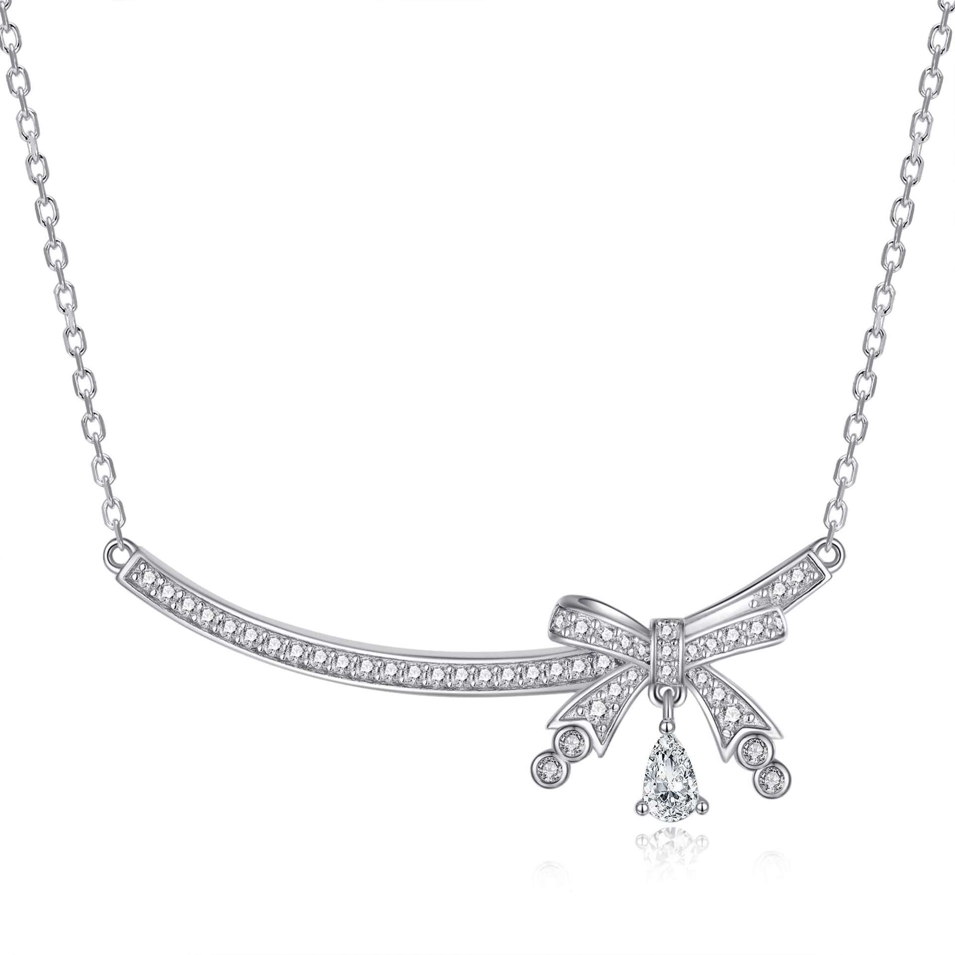 925 Silver Bow Earrings Ring Necklace Bracelet