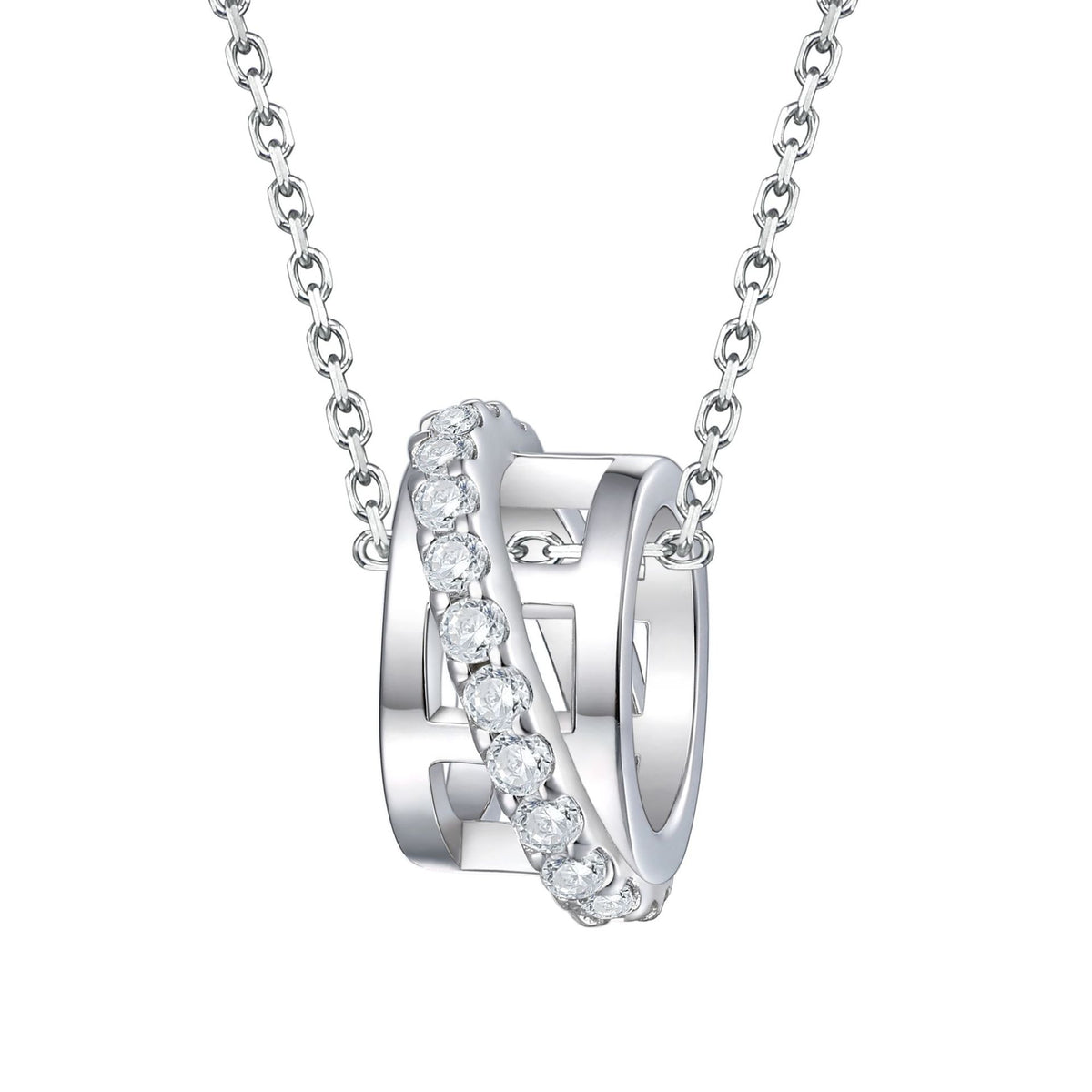 S925 Silver Multi-Loop Pendant Necklace