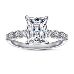 925 Silver Square CZ Statement Ring