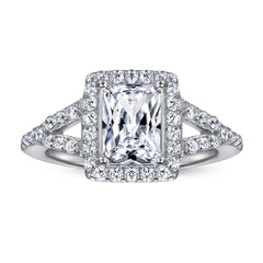 925 Silver Rectangle CZ Ring - Index Finger Jewelry