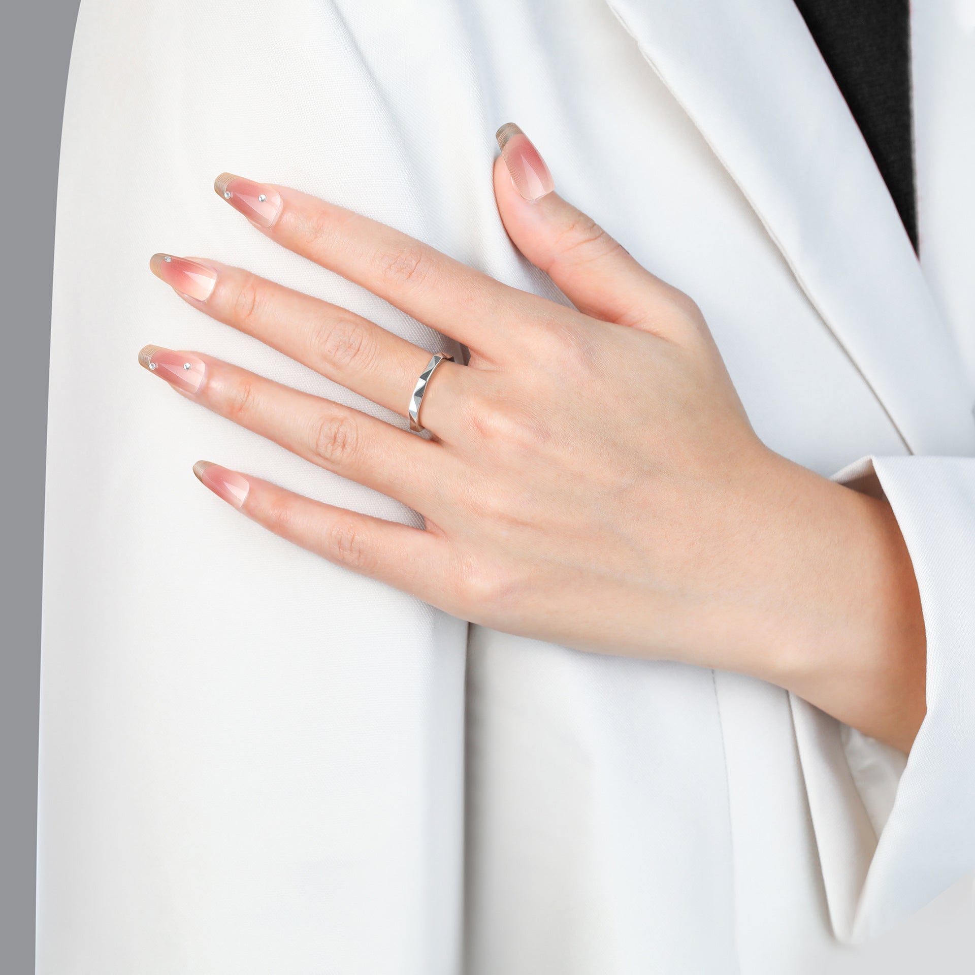925 Silver Polished Pinky Band Ring