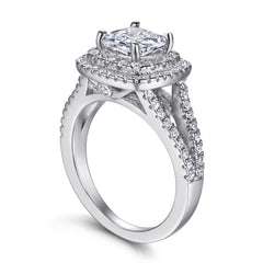 925 Silver 2ct Solitaire Wedding Band