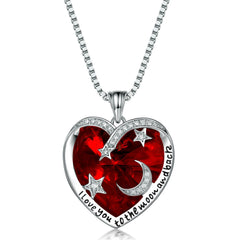 S925 Silver Emerald Heart Pendant Necklace